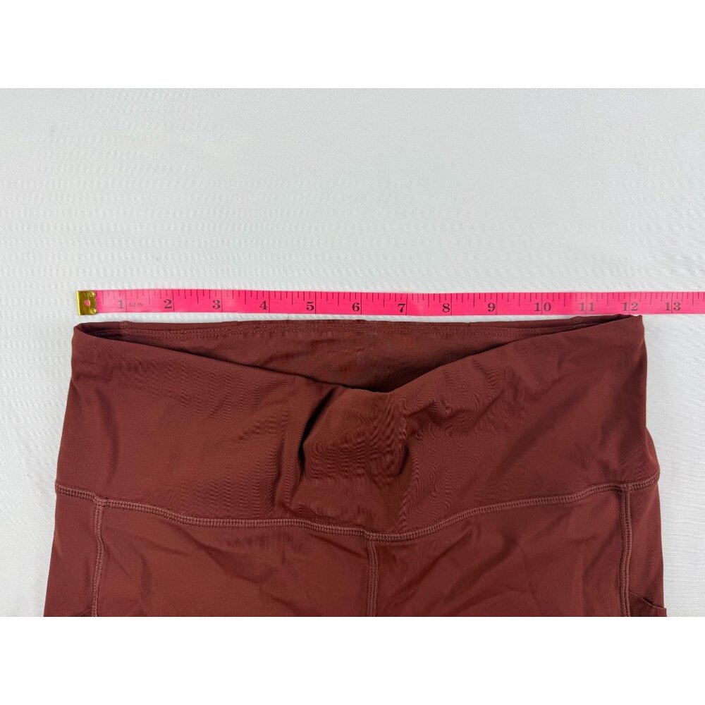 VUORI STRIDE Womens Sz Small Chestnut Stash Pocket Stretch Athletic Leggings - Picture 5 of 8